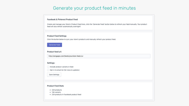 UpFeed Product Feed