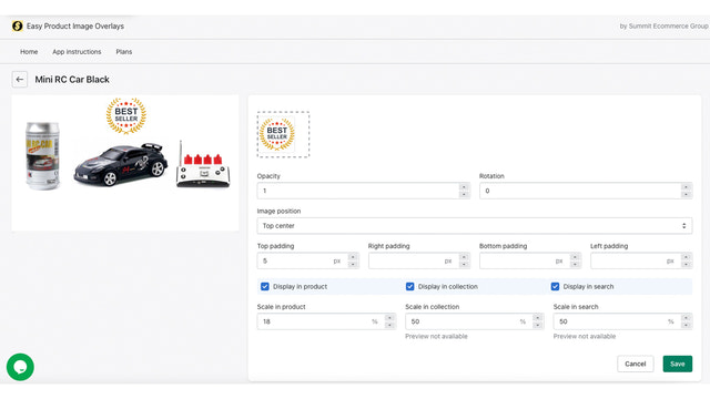 Easy Product Image Overlays