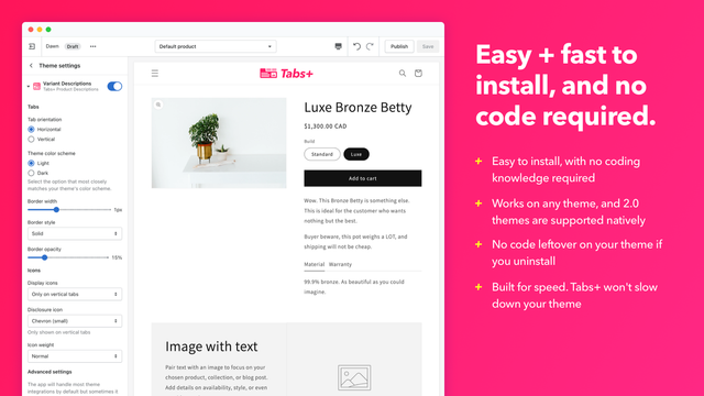 Tabs Plus: Product Description
