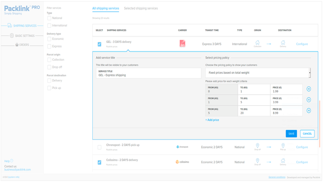 Packlink PRO Shipping Platform