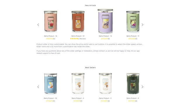 Enorm Product Slider