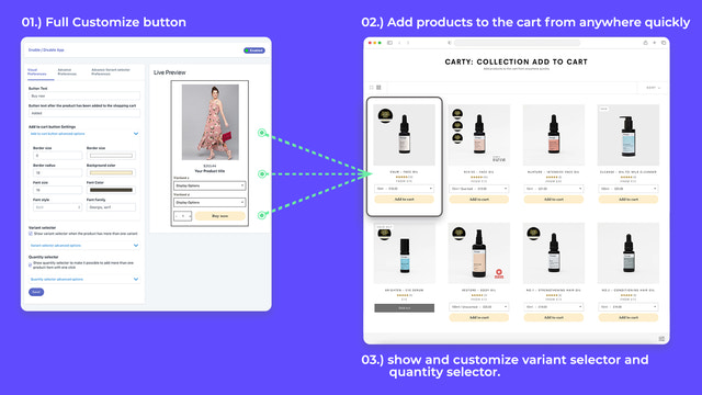 Add to cart button ‑ Carty