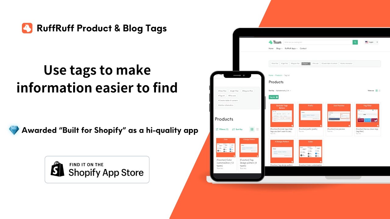 RuffRuff Product & Blog Tags