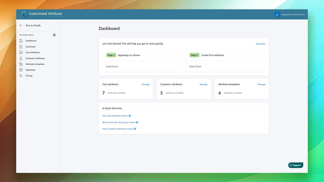 Pify Cart & Customer Attribute