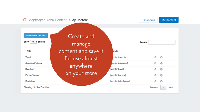 ShopKeeper Global Content