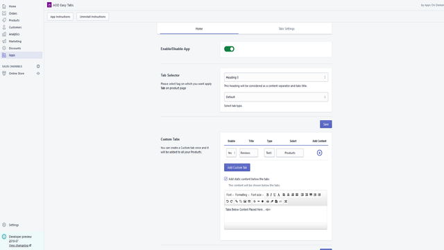 Product Tabs ‑ Easy Tabs