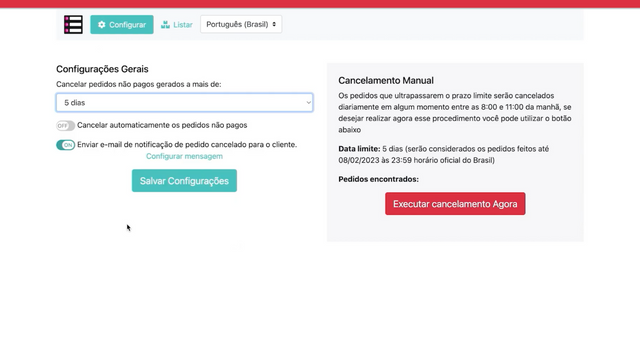 Empreender Bulk Cancel