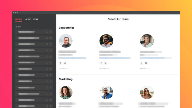 Elfsight Team Showcase