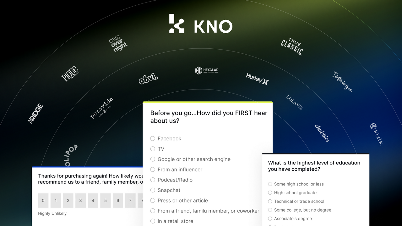 KNO Post Purchase Surveys