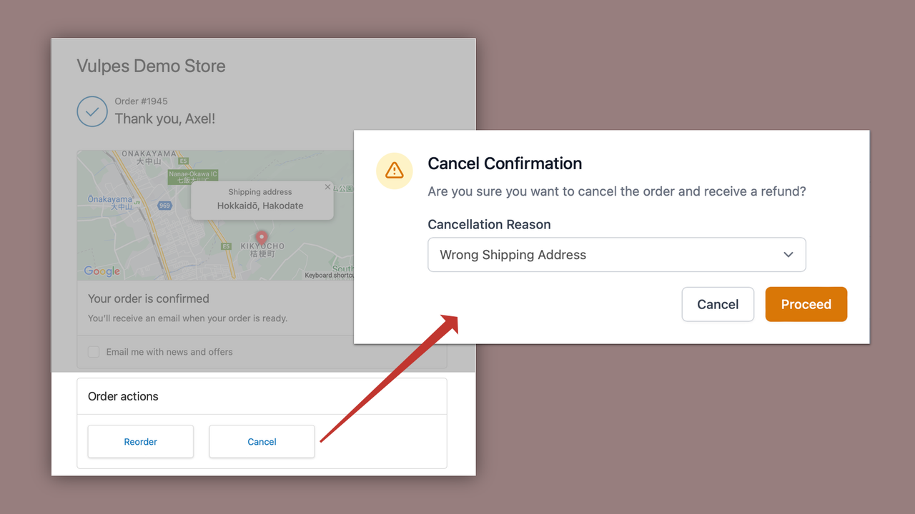 Yagi Order Cancellable