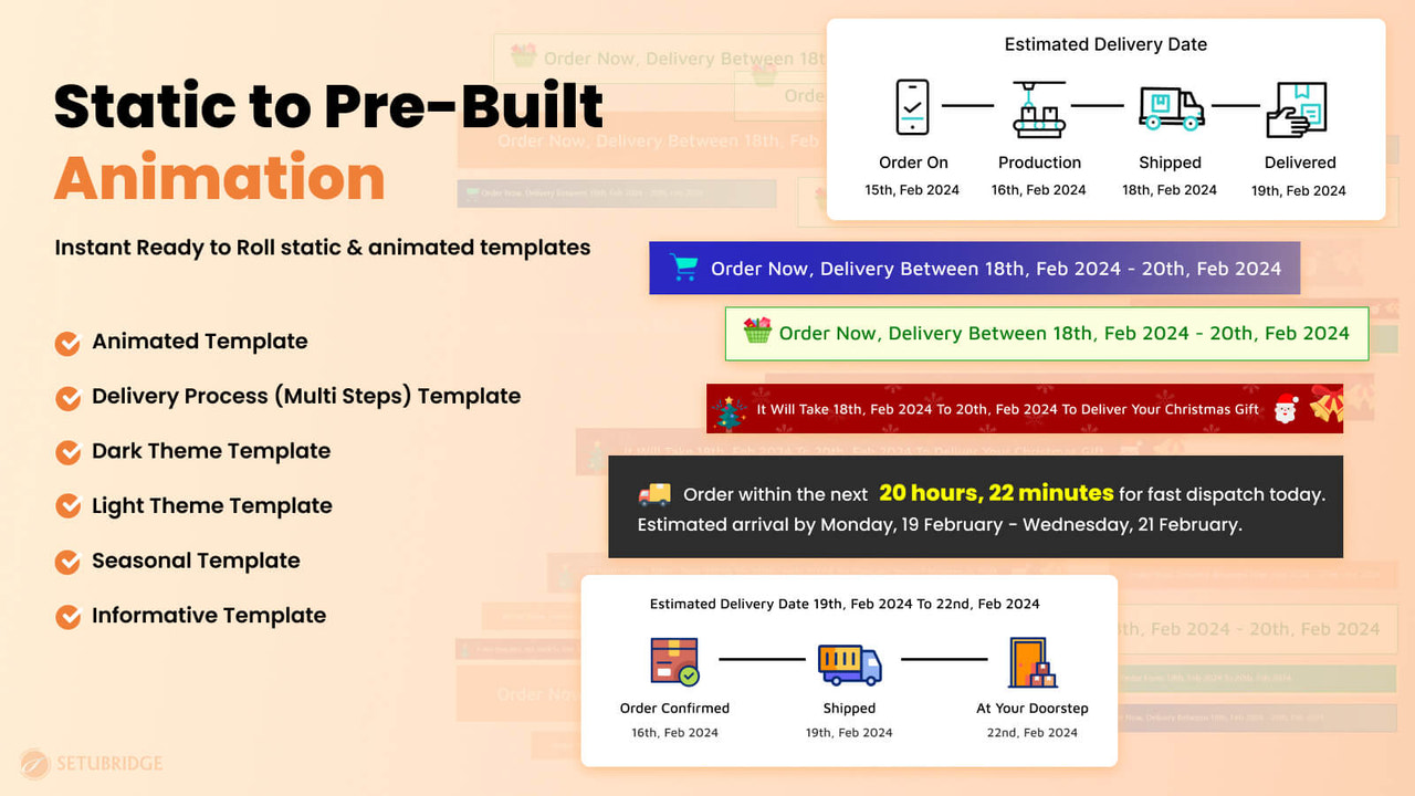 animated shipping estimated date