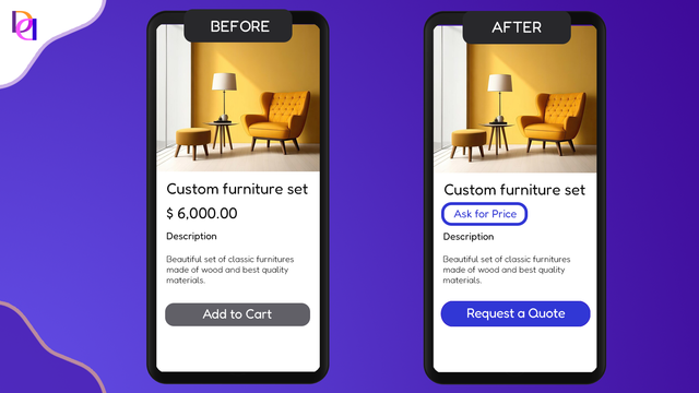 D: Request a Quote, Hide Price