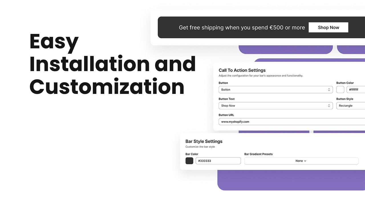 Easy to Install and setup with App block method