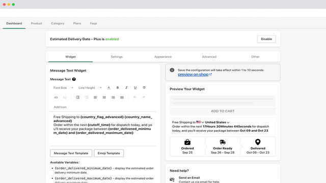 C‑EDD: Estimated Delivery Date