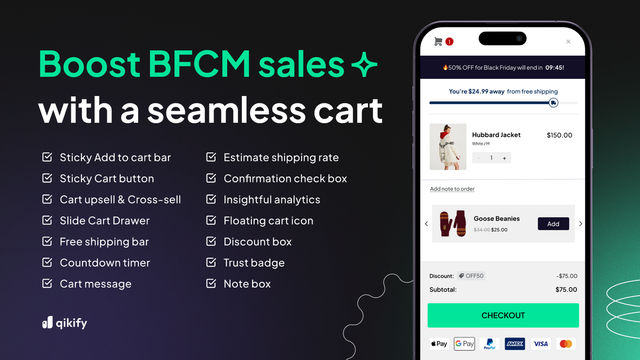 qikify Slide Cart, Sticky Cart
