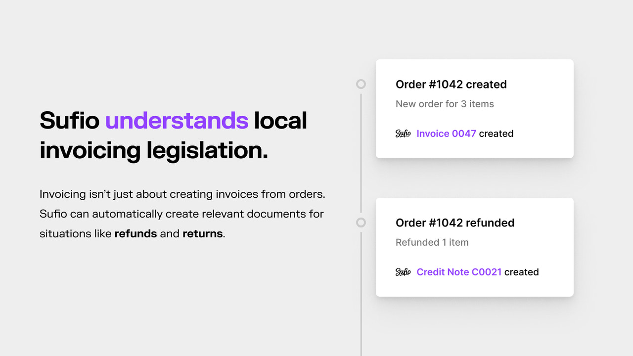 Sufio understands local invoicing legislation.