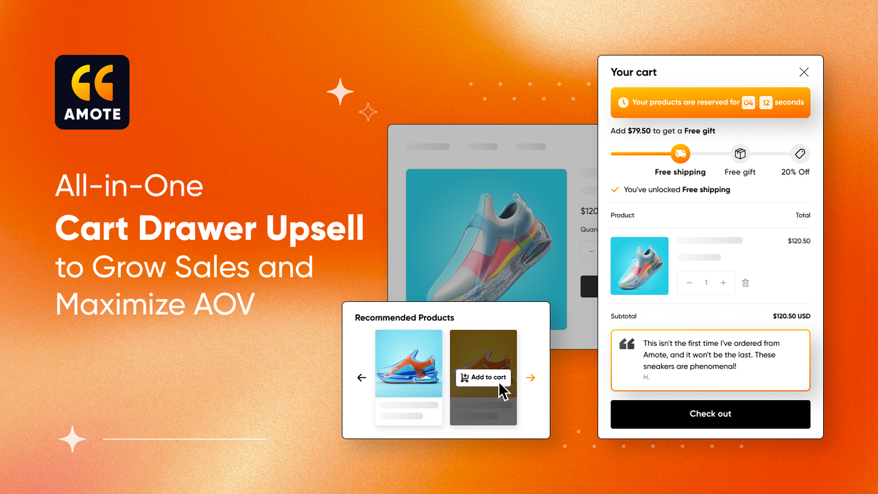 Amote: Cart Upsell Cart Drawer