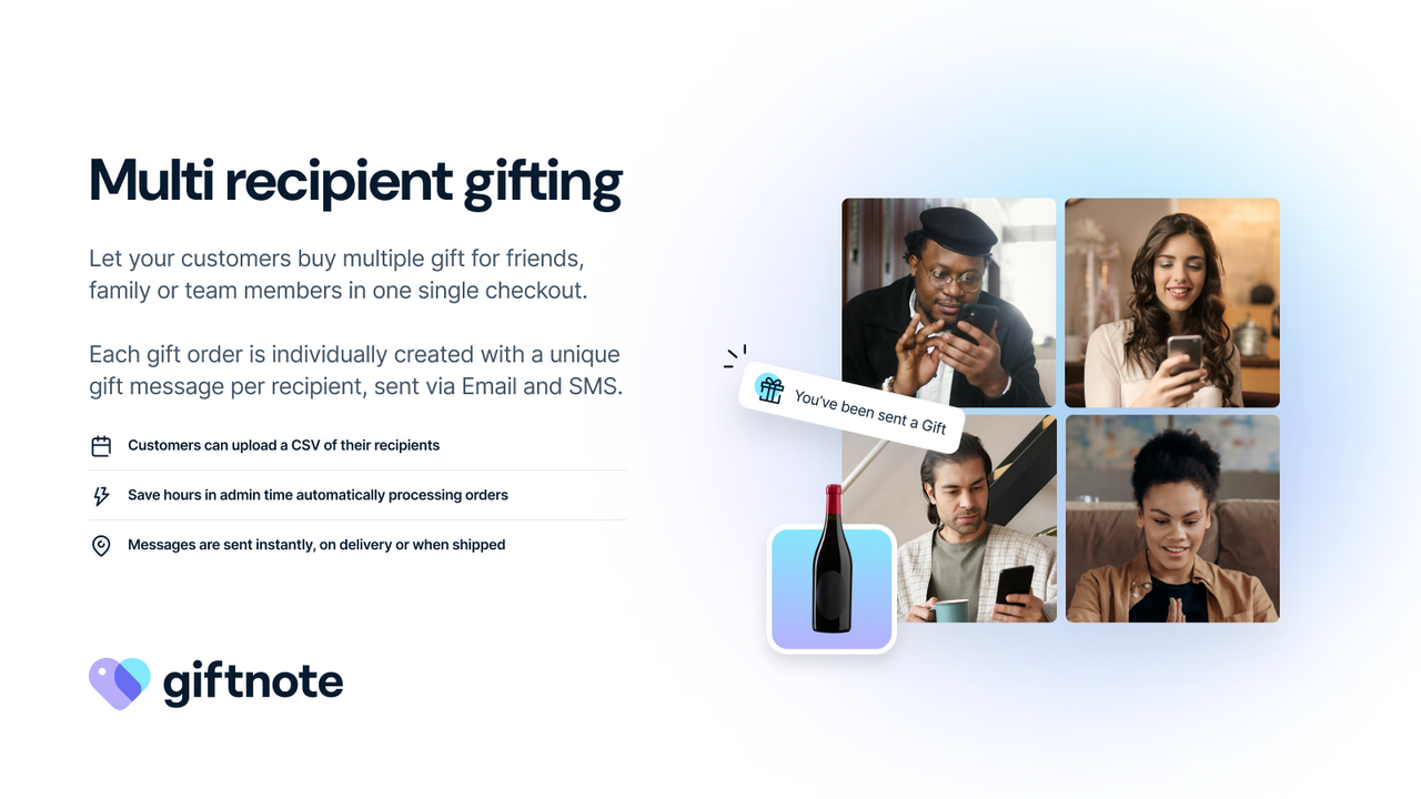 Multi-recipient gifting in one single checkout