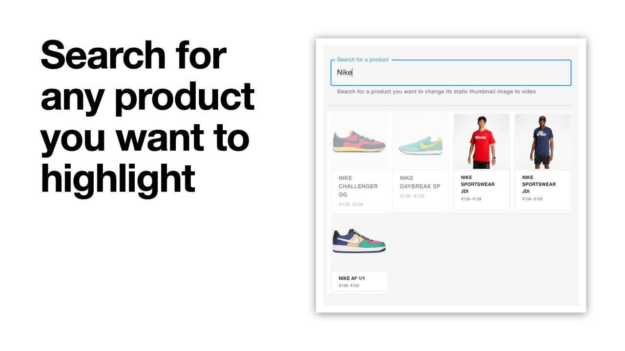 Search for any product you want to highlight