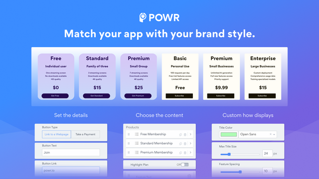 POWR: Pricing Table Comparison