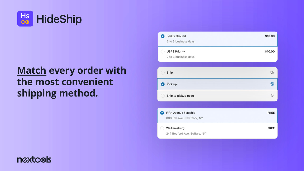 HideShip: Hide & sort shipping methods