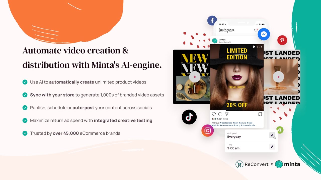 Minta Social Videos Auto Post