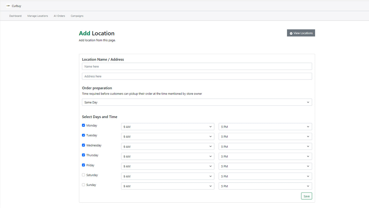 add location for grocery pickup
