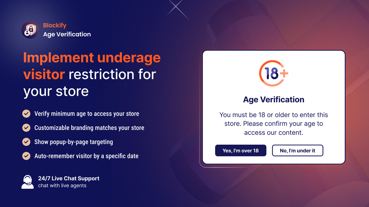 Blockify Age Verification 18+