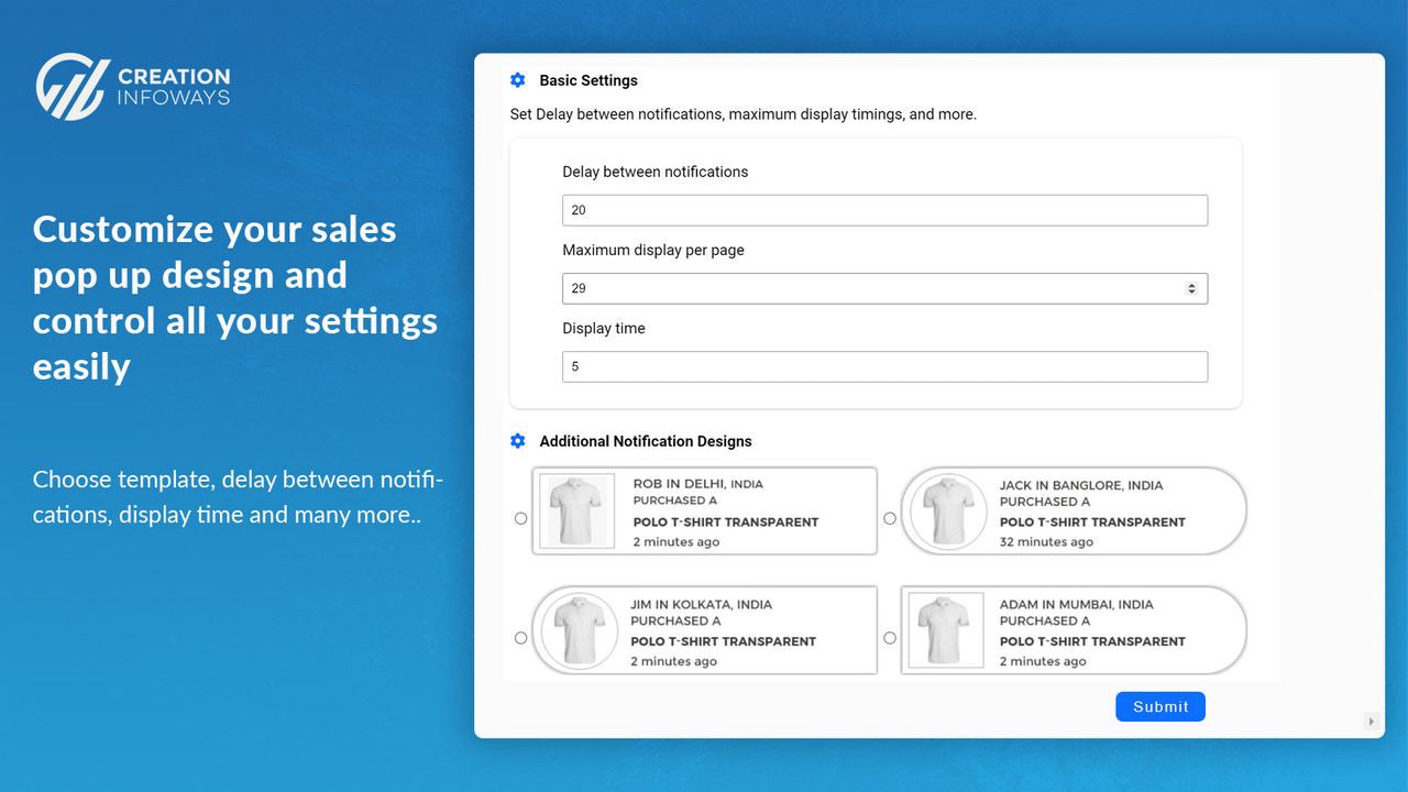 Customize Sales Popup