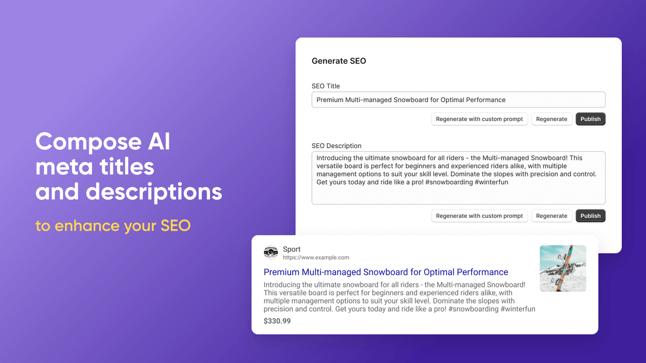 Create meta descriptions and meta titles with ChatGPT - MagicAI