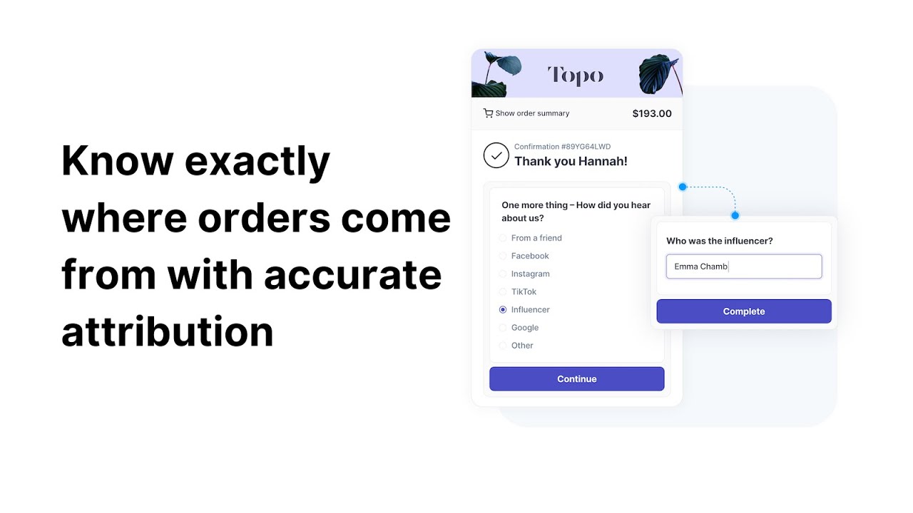 LoudHippo Post Purchase Survey
