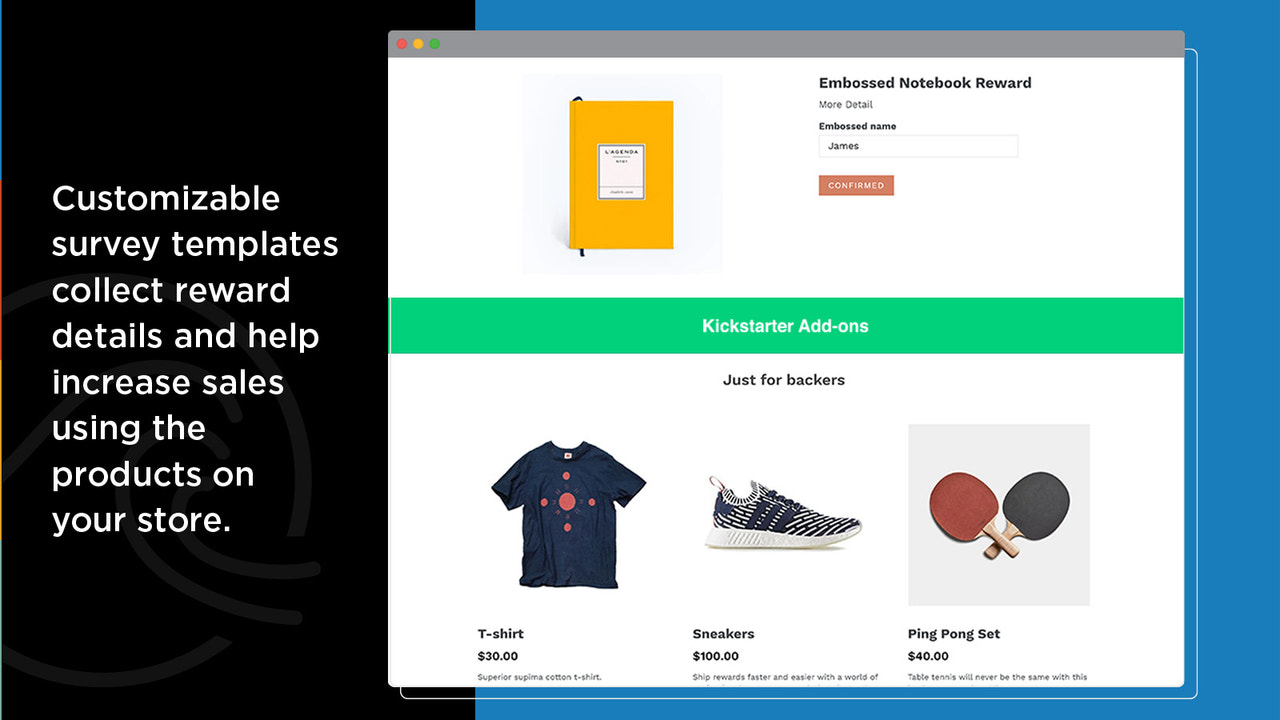 Collect reward details and increase sales w/ a survey template