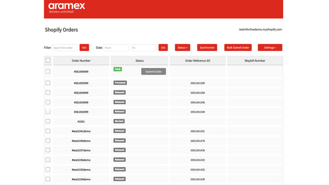 Aramex ‑ Infor App