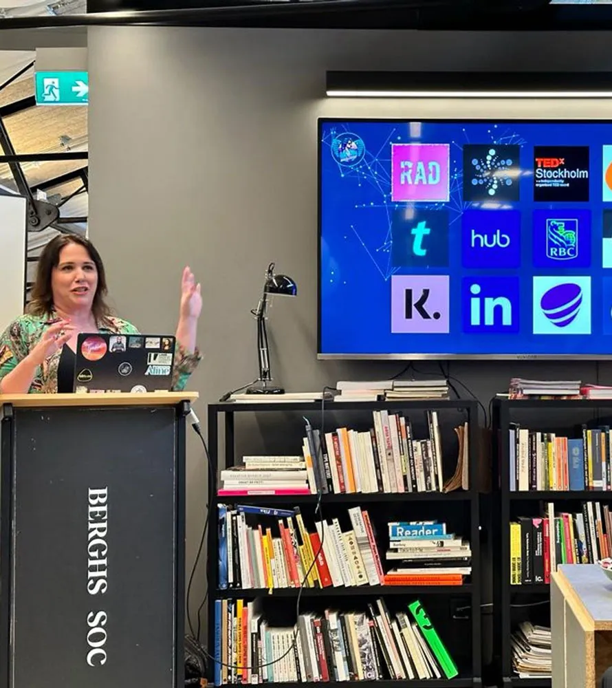 Shaena Harrison giving presentation