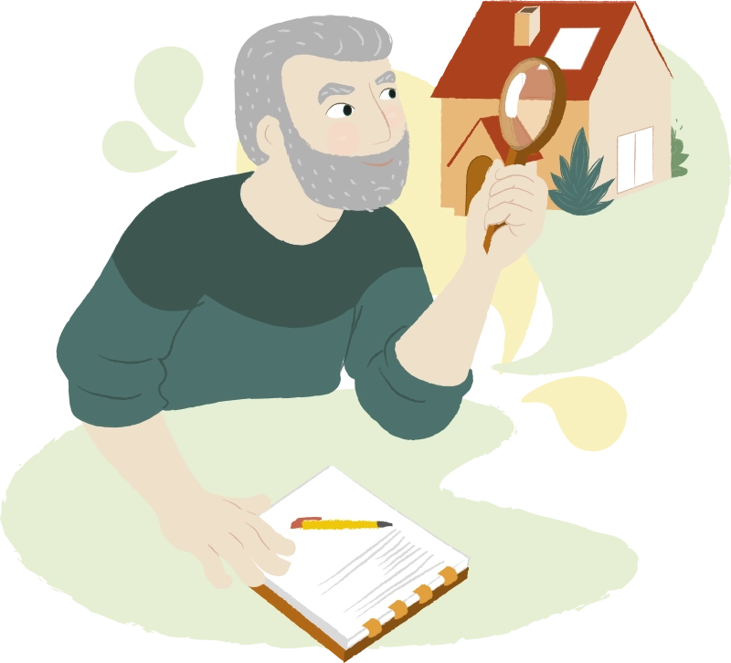 Thermicien qui réalise un audit énergétique de maison individuelle aux alentours de Rennes