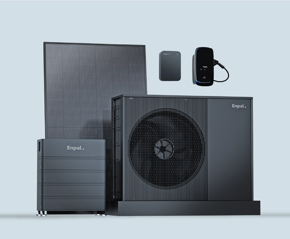 Das Enpal Komplettpaket mit Solarpanel, Wärmepumpe, Speicher, Wallbox und Energiemanager
