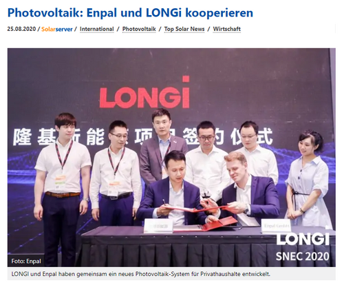 Photovoltaik: Enpal und LONGi kooperieren
