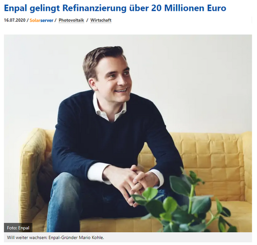 Enpal gelingt Refinanzierung über 20 Millionen Euro