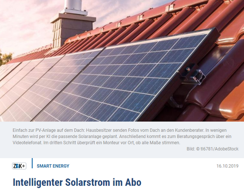 Intelligenter Solarstrom im Abo