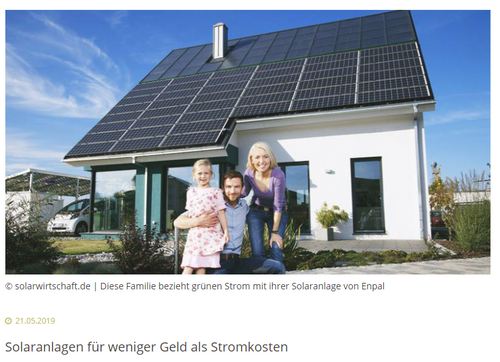 Solaranlagen für weniger Geld als Stromkosten