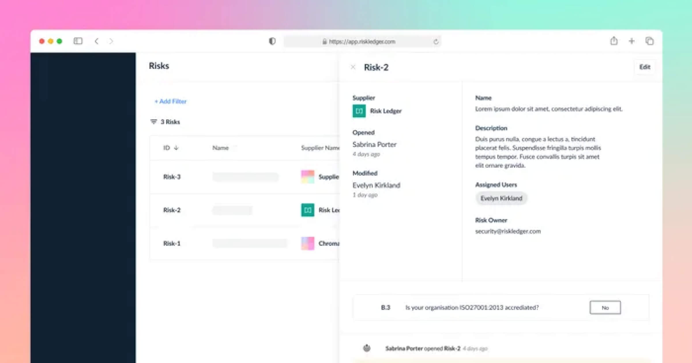 Track & Manage your Supplier Risks