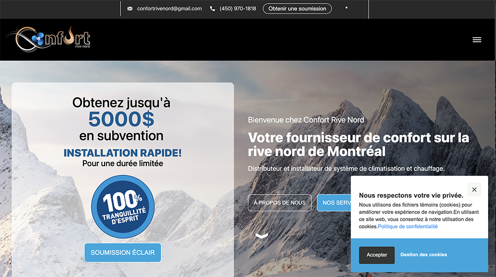 Confort Rive Nord : Votre Expert en Climatisation et Chauffage sur la rive nord de Montréal