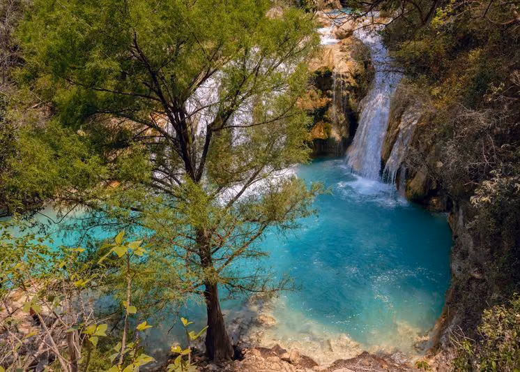 A stunning waterfall on a Mexico tour