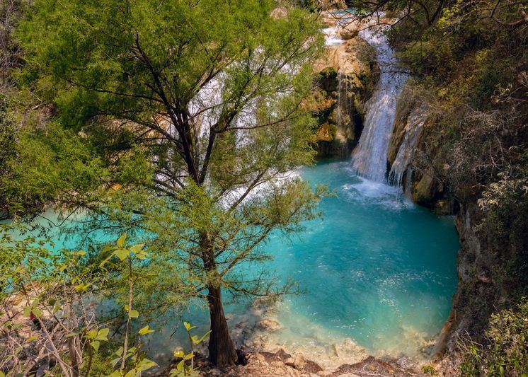A stunning waterfall on a Mexico tour