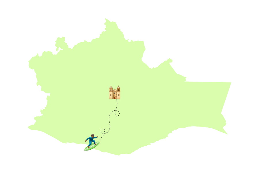 Are Puerto Escondido to Oaxaca Day Trip Tours Worth It – Route map from Puerto Escondido to Oaxaca City.