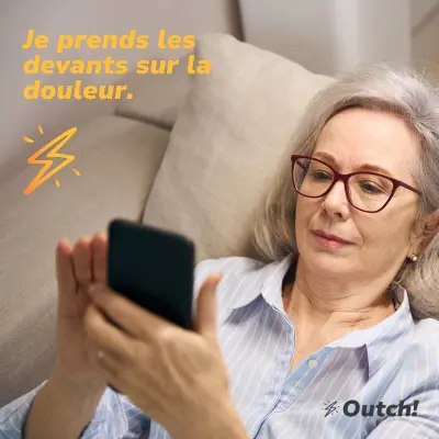 évaluation symptômes et douleurs avec application outch!
