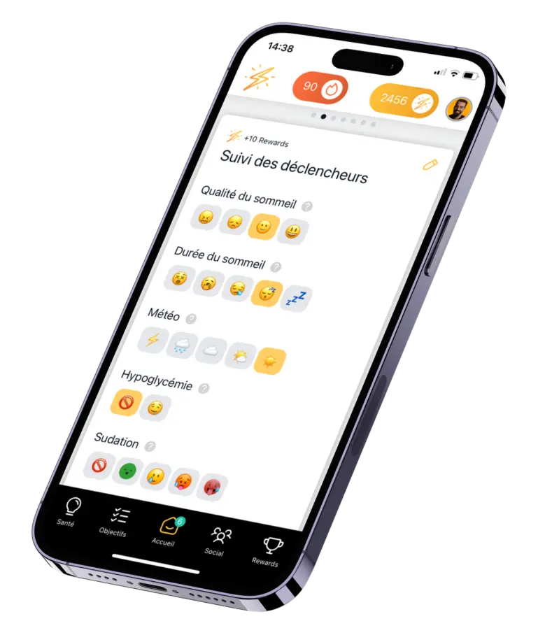 Un aperçu de Outch l'application pour les douleurs du quotidien