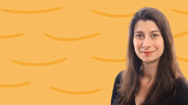 Video thumbnail showing Alicia Smart on a patterned background