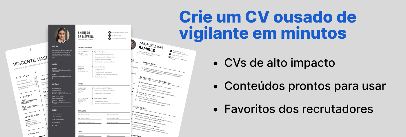Melhor currículo de Vigilante