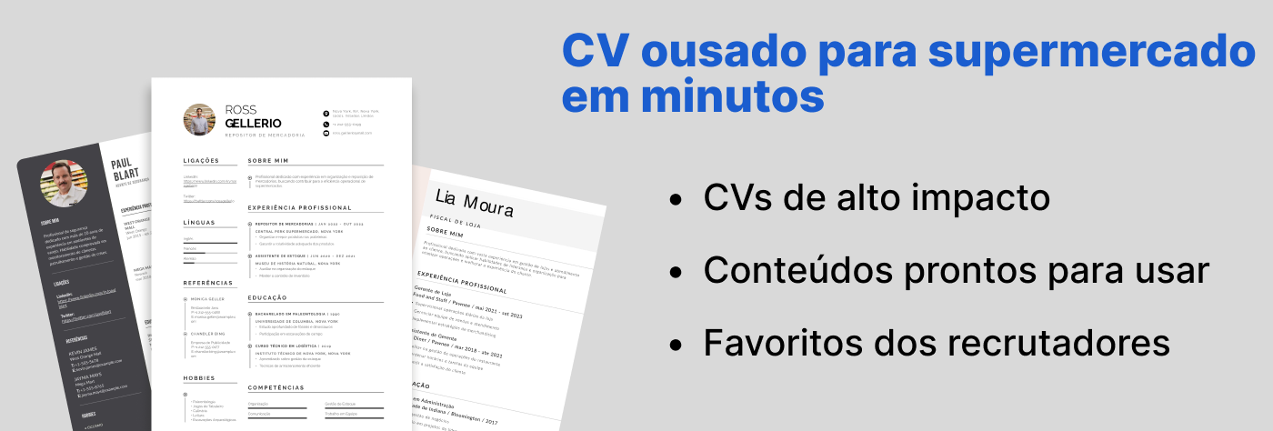 Melhor currículo para Supermercado